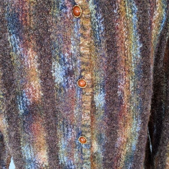 𝅺vintage mohair wool blend metallic button up jacket - Picture 9 of 12